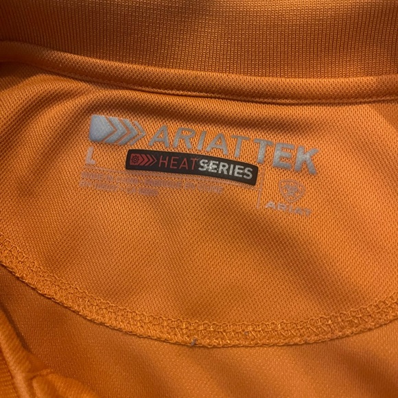 Ariat Men's Vibrant Orange Polo - Picture 2 of 2